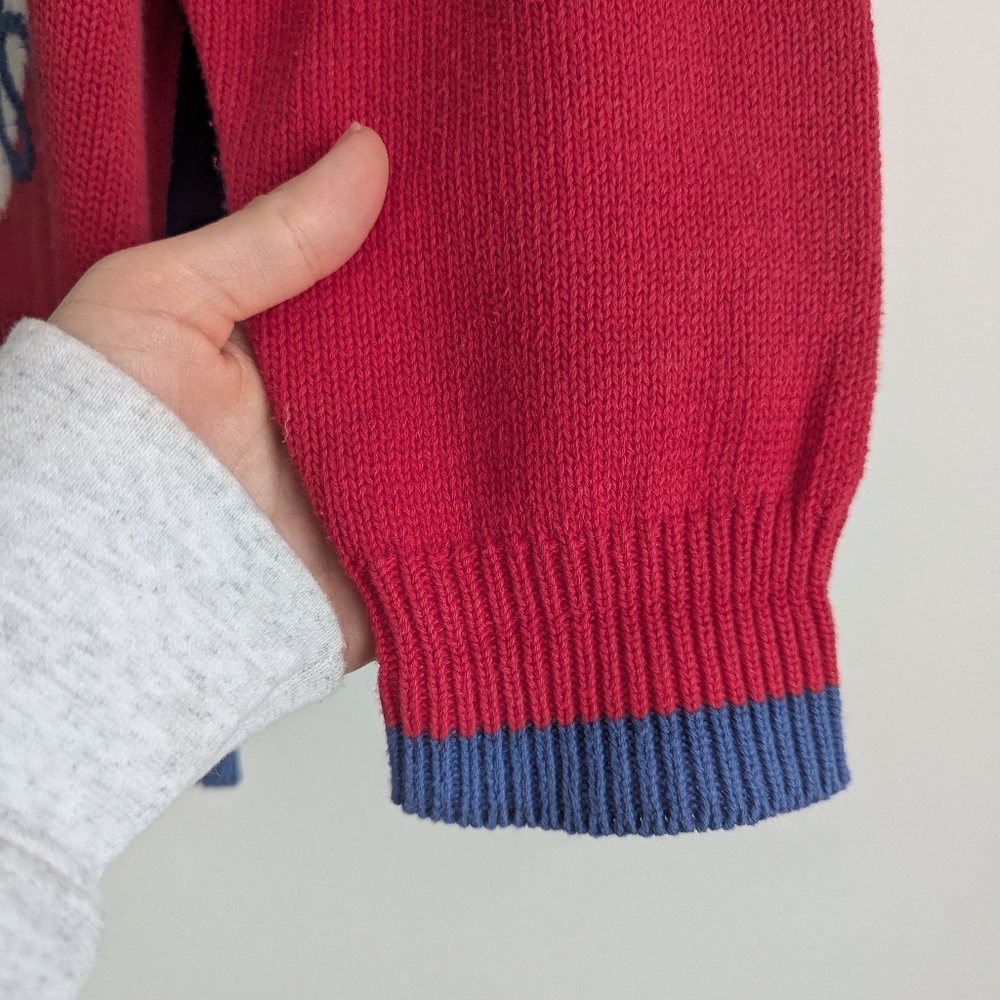 Vintage Leon Levin Novelty Golf Theme Knit Cotton Sweater XL Colorful - Picture 5 of 7